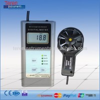 Digital Hand-held Thermo Anemometer Thermometer Temperature Wind Speed Air Flow Velocity Meter